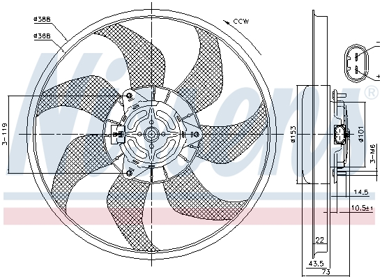 NISSENS Ventilator, motorkøling 85776 for OPEL VAUXHALL