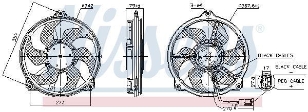 NISSENS Ventilator, motorkøling 850073 for LANCIA PEUGEOT
