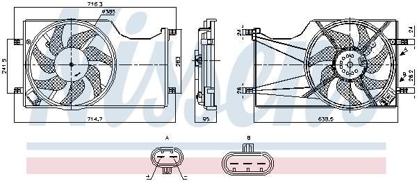 NISSENS Ventilator, motorkøling 850098 for VAUXHALL