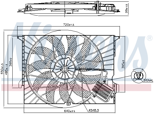 NISSENS Ventilator, motorkøling 85818 for MERCEDES-BENZ