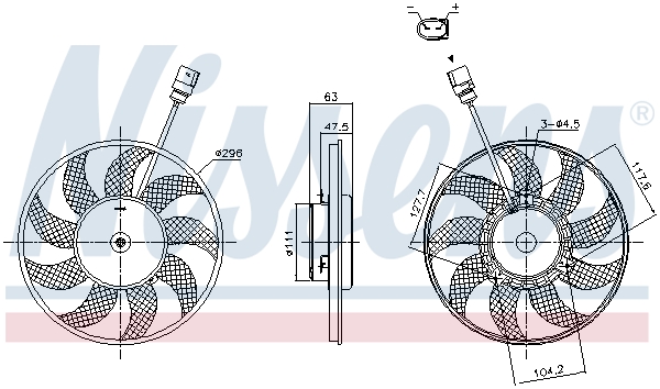 NISSENS Ventilator, motorkøling 85866 for CUPRA VW