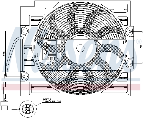 NISSENS Ventilator, motorkøling 85422 for BMW