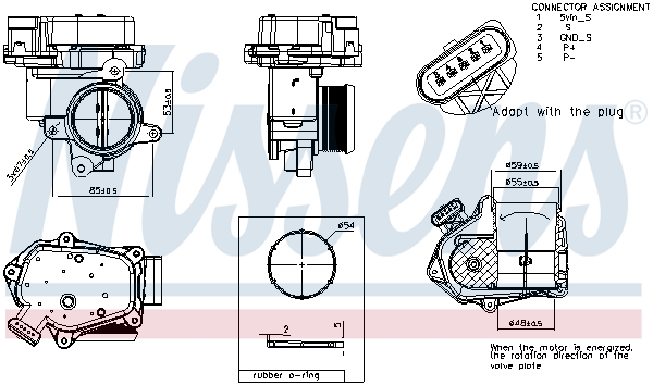 NISSENS Gasspjældstuds 955003 for VW