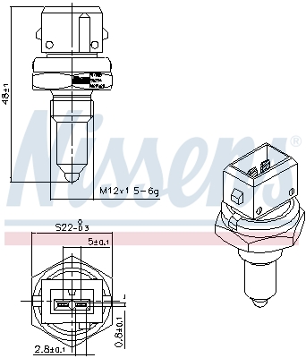 NISSENS Sensor, kølevæsketemp. 207088 for BMW ROLLS-ROYCE ROVER LAND ROVER