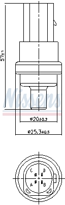 NISSENS Sensor, kølevæsketemp. 207009 for FORD VW