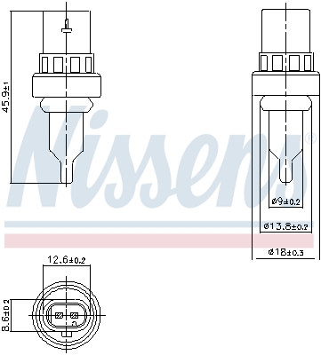 NISSENS Sensor, kølevæsketemp. 207011 for KIA