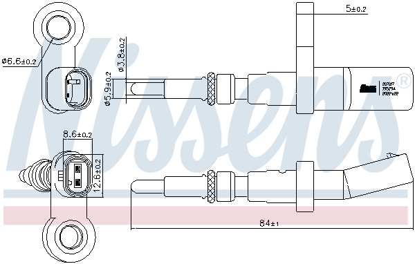 NISSENS Sensor, kølevæsketemp. 207017 for VW