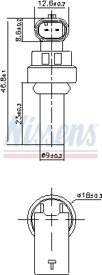 NISSENS Sensor, kølevæsketemp. 207035 for OPEL MG VAUXHALL