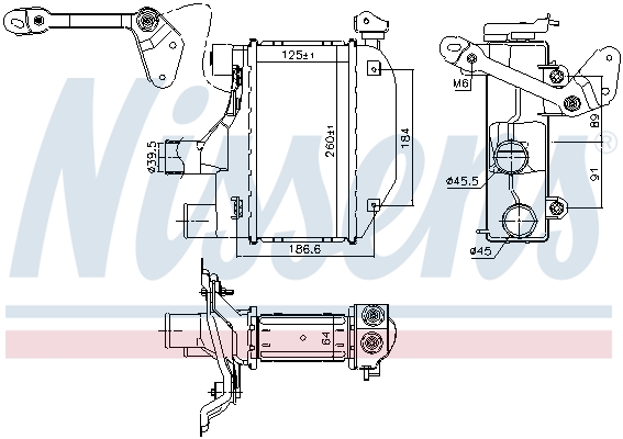 NISSENS Ladeluftkøler 96164 for TOYOTA