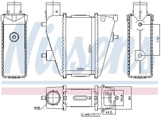 NISSENS Ladeluftkøler 96232 for HONDA