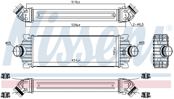 NISSENS Ladeluftkøler 96486 for FORD