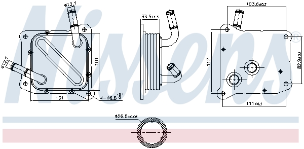 NISSENS Oliekøler, automatisk gearkasse 91181 for NISSAN
