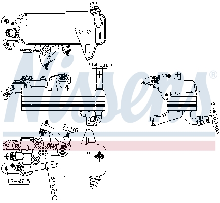 NISSENS Oliekøler, automatisk gearkasse 91480 for BMW