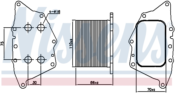 NISSENS Oliekøler, motorolie 90862 for MINI