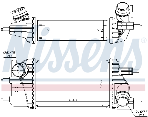 NISSENS Ladeluftkøler 961433 for NISSAN