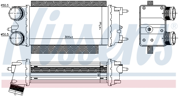 NISSENS Ladeluftkøler 96357 for FORD