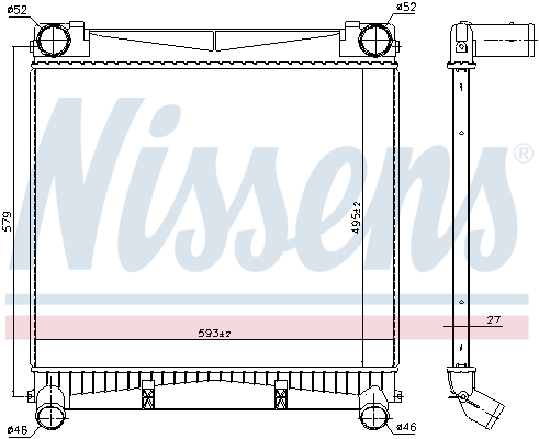NISSENS Ladeluftkøler 961140 for LAND ROVER