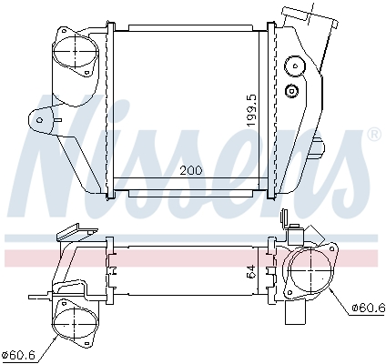 NISSENS Ladeluftkøler 96032 for MAZDA