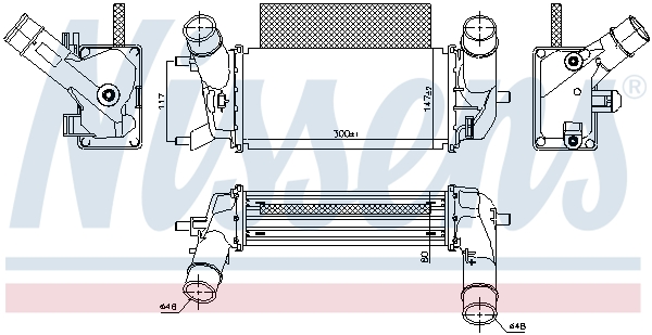 NISSENS Ladeluftkøler 961486 for FORD