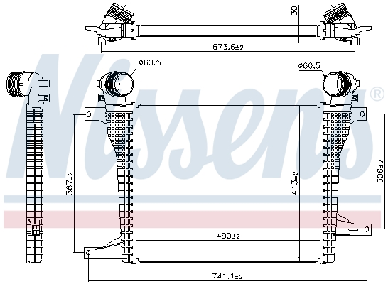 NISSENS Ladeluftkøler 961124 for OPEL CHEVROLET VAUXHALL