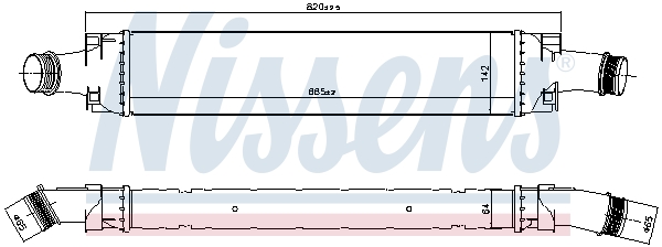 NISSENS Ladeluftkøler 961466 for AUDI VW