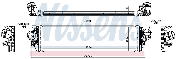 NISSENS Ladeluftkøler 961504 for FORD