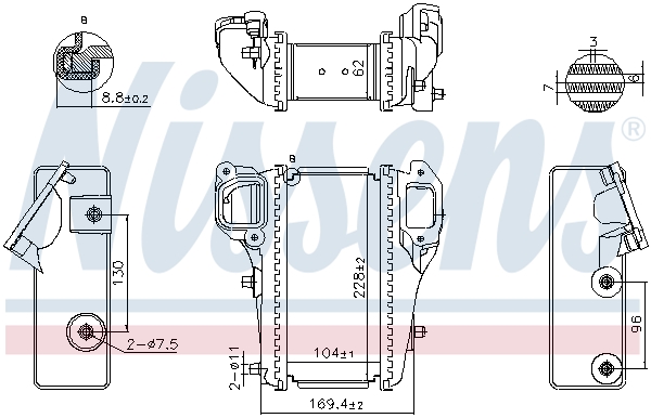NISSENS Ladeluftkøler 961586 for HONDA