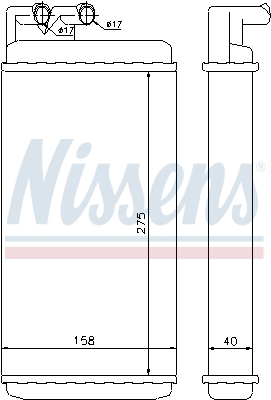 NISSENS Varmeelement, kabinevarme 70220 for AUDI