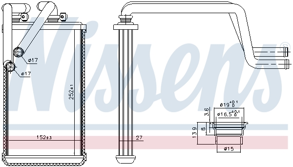 NISSENS Varmeelement, kabinevarme 707074 for PEUGEOT