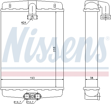 NISSENS Varmeelement, kabinevarme 72013 for MERCEDES-BENZ