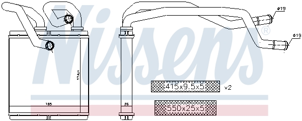 NISSENS Varmeelement, kabinevarme 72216 for NISSAN