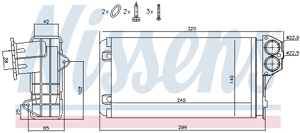 NISSENS Varmeelement, kabinevarme 72941 for PEUGEOT