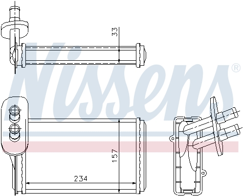 NISSENS Varmeelement, kabinevarme 73962 for VW