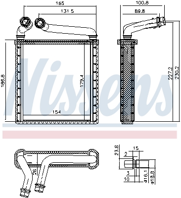 NISSENS Varmeelement, kabinevarme 73979 for VW