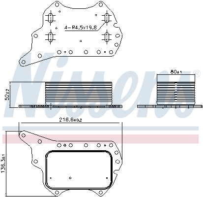 NISSENS Oliekøler, motorolie 90920 for NISSAN RENAULT