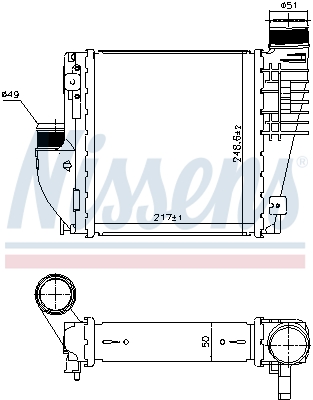 NISSENS Ladeluftkøler 96380 for VAUXHALL DS PEUGEOT TOYOTA