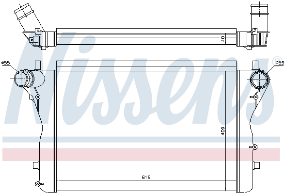NISSENS Ladeluftkøler 96420 for AUDI