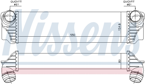 NISSENS Ladeluftkøler 96441 for BMW