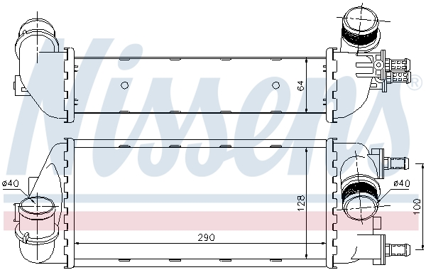 NISSENS Ladeluftkøler 96466 for FIAT