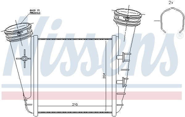 NISSENS Ladeluftkøler 96468 for VW
