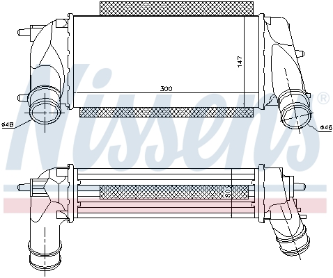 NISSENS Ladeluftkøler 96498 for FORD