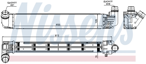 NISSENS Ladeluftkøler 96533 for DACIA