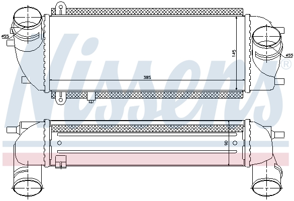NISSENS Ladeluftkøler 96537 for KIA