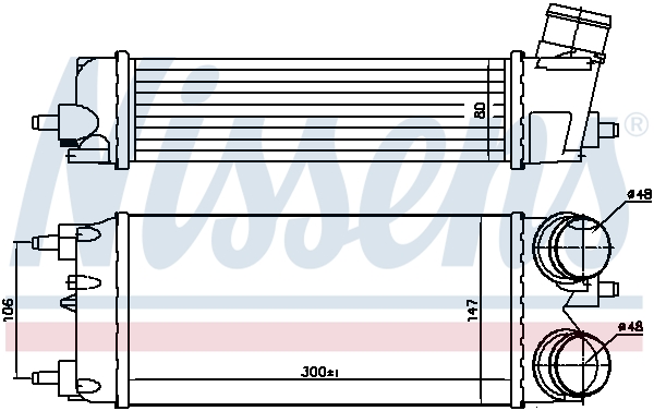 NISSENS Ladeluftkøler 96553 for FORD