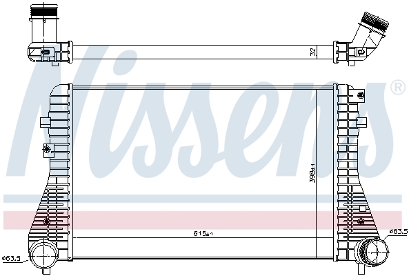 NISSENS Ladeluftkøler 96575 for VW