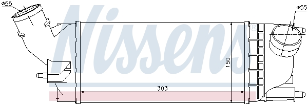 NISSENS Ladeluftkøler 96599 for PEUGEOT CITROËN