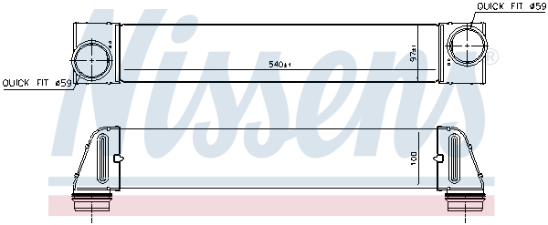 NISSENS Ladeluftkøler 96607 for BMW