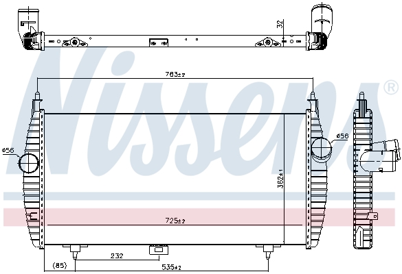 NISSENS Ladeluftkøler 96617 for PEUGEOT