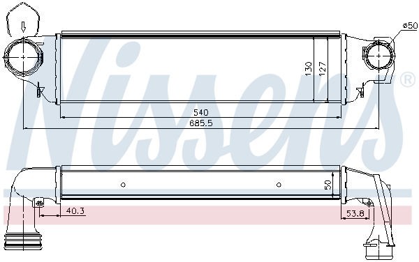 NISSENS Ladeluftkøler 96654 for BMW
