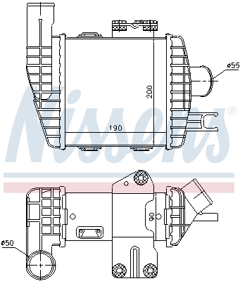 NISSENS Ladeluftkøler 96661 for KIA